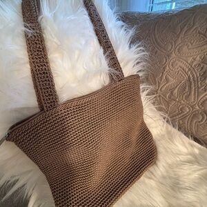 The Sak Tan Knit Tote Bag